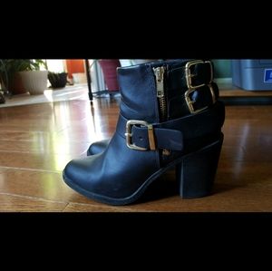 Black buckle booties EU 37/ US 6